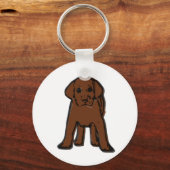 chocoladelabrador puppy sleutelhanger (Voorkant)