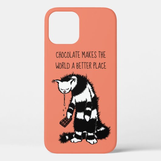 Chocoladeliefhebber Design - Grappig Kattenkarakte Case-Mate iPhone Case (Achterkant)