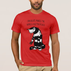 Chocoladeliefhebber Funny Cat T-shirt