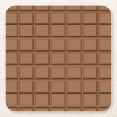 Chocoladeliefhebber Vierkante Kartonnen Onderzetter (Voorkant)
