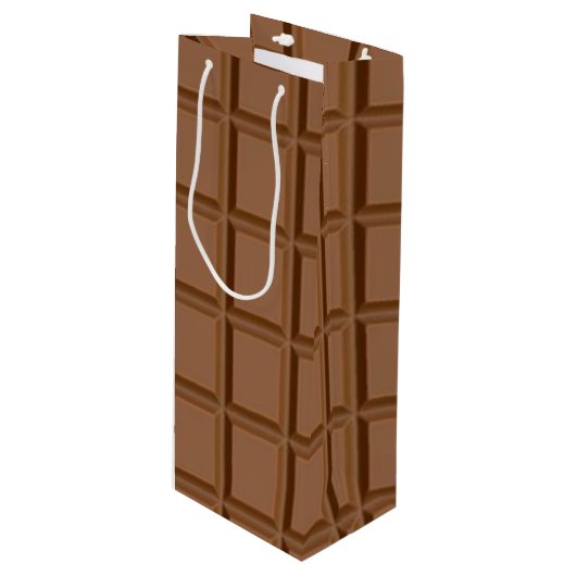 Chocoladeliefhebber Wijn Cadeautas (Voorkant Gekanteld)