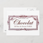 Chocoladeliefhebbers .... hou van deze  Franse kun Briefkaart (Voorkant / Achterkant)