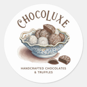 Chocolademaker Chocolatier Productlabel Ronde Sticker