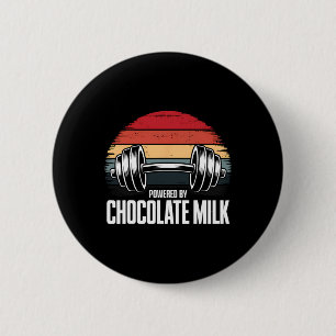 Chocolademelk Gym Fitness Workout Bodybuilding 1 Ronde Button 5,7 Cm