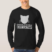Chocolademelk Liefhebber Grappige Schattigee Katte T-shirt (Voorkant)
