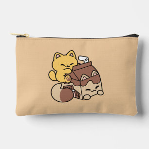 Chocolademelk nippen aan geluk – Kawaii kattenvoer Etui