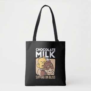 Chocolademelk nippen aan gelukzaligheid – Kawaii k Draagtas