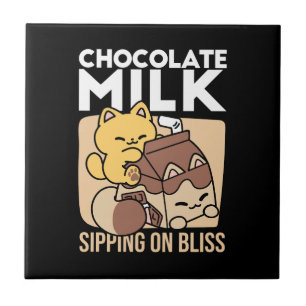 Chocolademelk nippen aan gelukzaligheid – Kawaii k Tegeltje