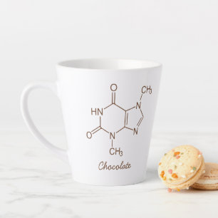 Chocolademolecule gepersonaliseerd latte mok