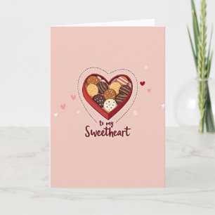 Chocoladendoos Valentijnkaart Kaart