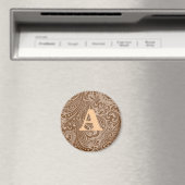 Chocoladepaisleymonogram Magneet (Insitu (Vaatwasser))