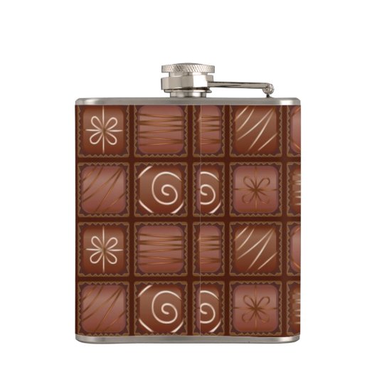 Chocoladepatroon Heupfles (Achterkant)