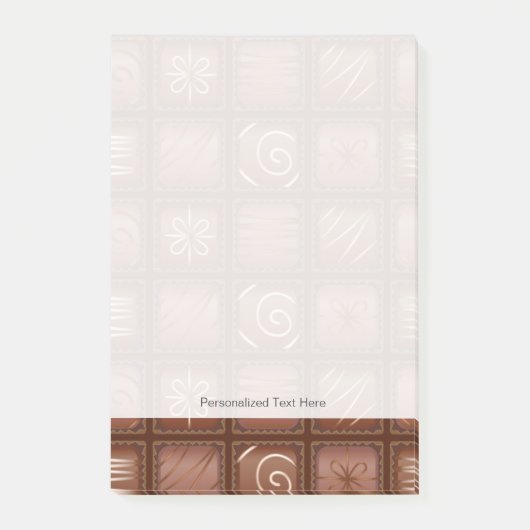 Chocoladepatroon Post-it® Notes (Voorkant)