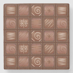 Chocoladepatroon Stenen Onderzetter