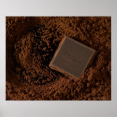 Chocoladeplein in chocoladepoeder poster (Voorkant)