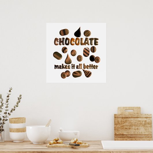 ChocoladePoster Poster (Keuken)