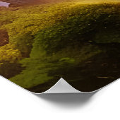 Chocoladepuddedorp in de berg | AI Art. Poster (Hoek)