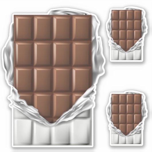 "Chocoladereep" Sticker (Voorkant)