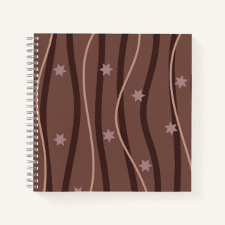 Chocoladesterren en striped Patroonjournaal Notitieboek