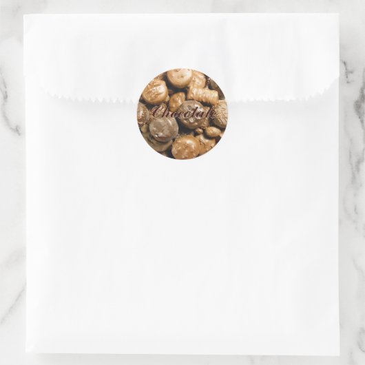ChocoladeSticker Ronde Sticker (Tas)
