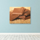 Chocoladestukken Canvas Afdruk (Insitu (Houten vloer))