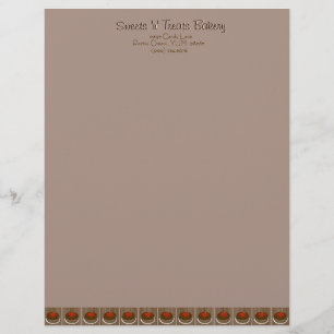 chocoladetaart BakeryLetterhead Briefhoofd Sjabloon