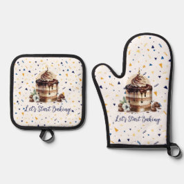 Chocoladetaart & Confetti Plezier Ovenwant & Pannenlap Set
