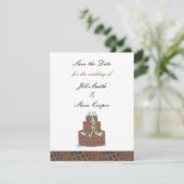 Chocoladetaart Save the Date (Staand voorkant)