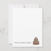 Chocoladetaart Save the Date (Achterkant)