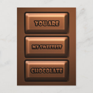 Chocoladetablet Briefkaart