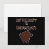 Chocoladetherapie grappige uitdrukking chocolade c briefkaart (Voorkant / Achterkant)