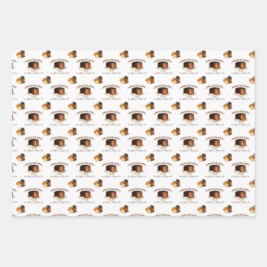 Chocoladetijdpatroon Inpakpapier Vel (Voorkant)