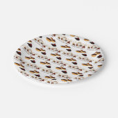 Chocoladetijdpatroon Papieren Bordje (Gekanteld)