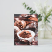 Chocoladetruffels Briefkaart (Staand voorkant)