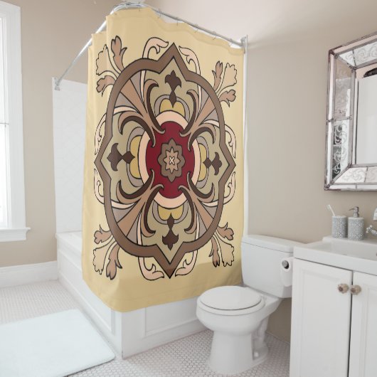 Chocoladewijn Douchegordijn (In situ)