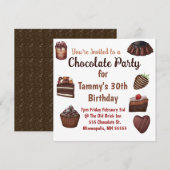 Chocolaliefhebbers Feest  Kaart (Voorkant / Achterkant)