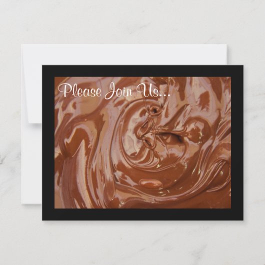 Chocolat à flambée sur mesure Invitations à la fêt (Devant)