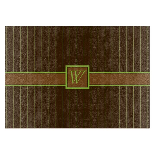 Chocolat à la chaux Pinstripes Planche à découper  (Devant)