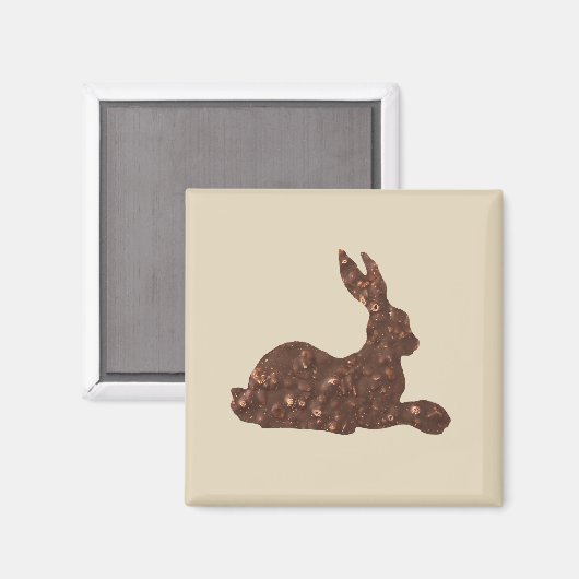 Chocolat, Aimant de lapin de Pâques (Recto/Verso)