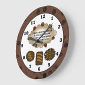 Chocolat Amitié douce horloge murale (Angle)