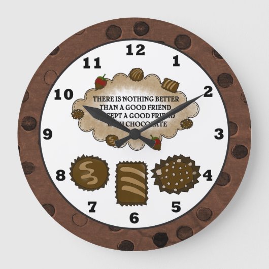 Chocolat Amitié douce horloge murale (Recto)