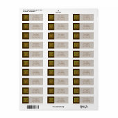 Chocolat avec Étiquette de adresse à rayures de ci (Feuille entière)