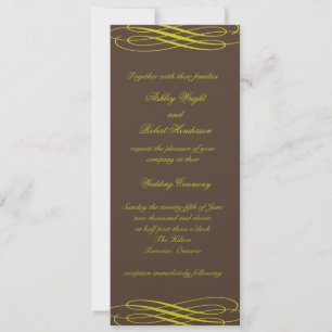 Chocolat avec Faire-part de mariage de rubans doré