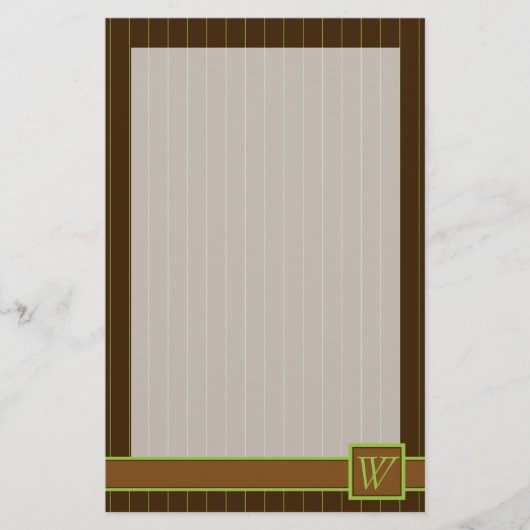 Chocolat avec laine Pinstripes Papeterie (Devant)