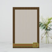 Chocolat avec laine Pinstripes Papeterie (Debout devant)