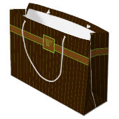 Chocolat avec Sac cadeau à rayures de chaux (Dos Angle)