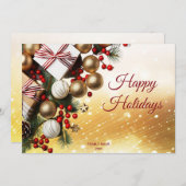 Chocolat Bonbons de Noël Carte (Devant / Derrière)