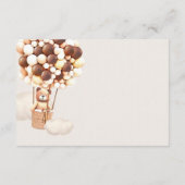 Chocolat Brown Ballons à oreilles noir Carte de bo (Dos)