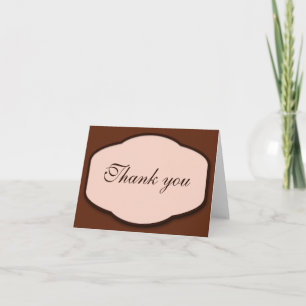 Chocolat Brown & Beige Merci Cartes