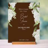 Chocolat Brown Blanc Hydrangeas Douche Bienvenue (Neutre)
